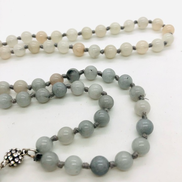 Vintage Natural Ombré Jade Tassel Necklace - Picture 8 of 17